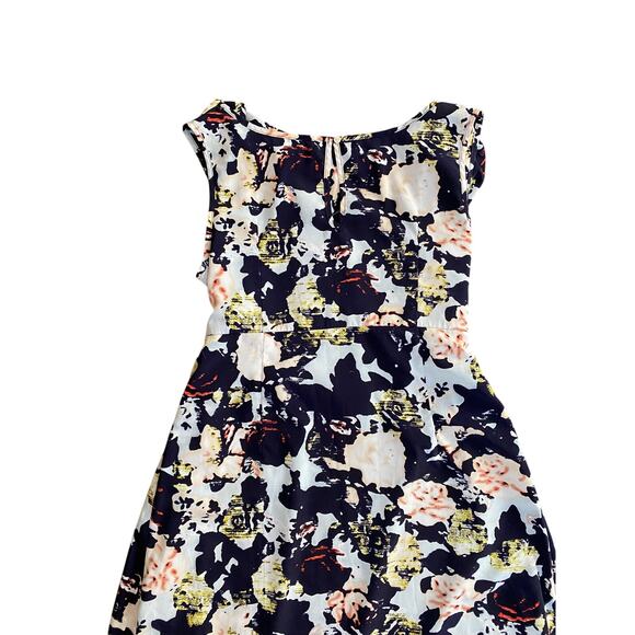 GAP Maternity Floral Cowl Neck Back Tie Dress Midi Length - S - Picture 7 of 10
